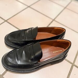 Reformation Black Leather Loafers (Agathea Style)